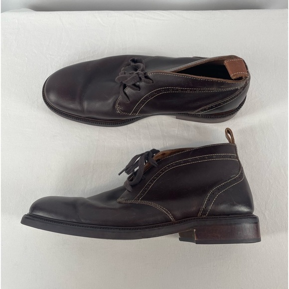 Johnston & Murphy Warner Leather Chukka Boot in Mahogany Size 11 - Picture 2 of 9